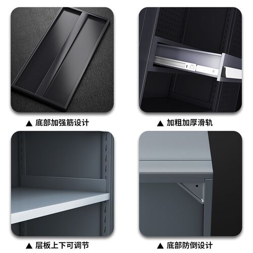 克尼克重型工具柜工厂车间用抽屉工具箱五金零件收纳柜铁皮储物柜