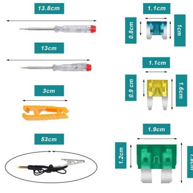 306Pcs插片式汽车保险丝组合套件标准中号迷你平脚型保险丝2A-30A