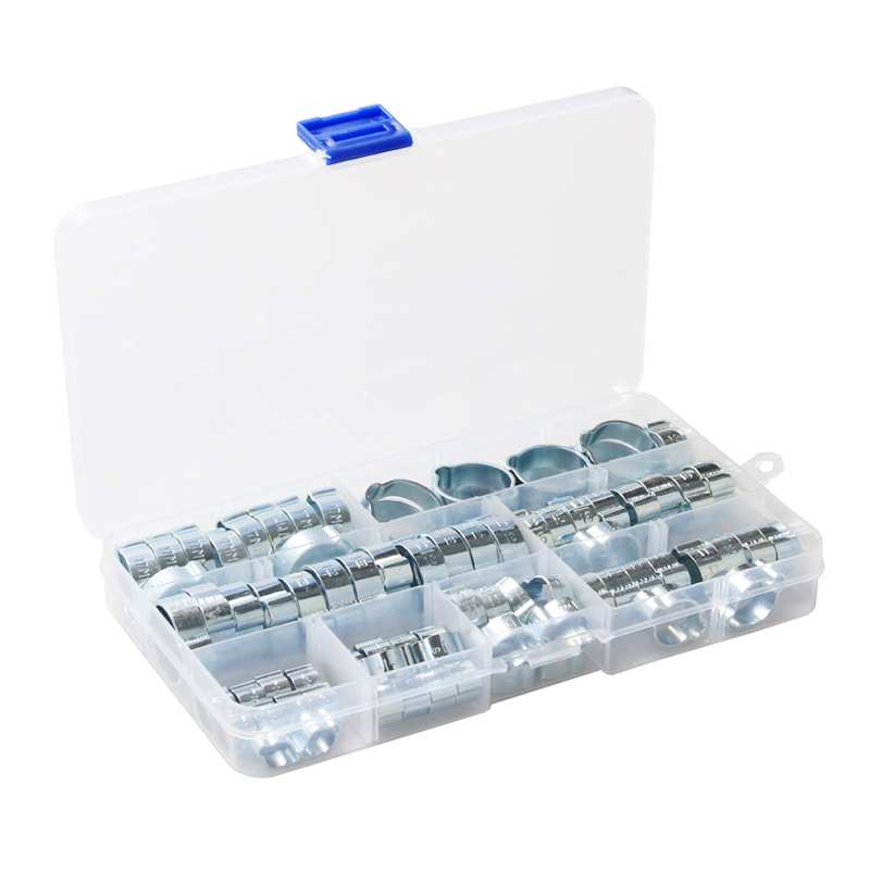 一件代发80PCS盒装 镀锌双耳箍圈8个规格各10个套装 抱箍卡箍组合