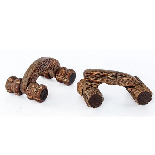 鸡翅木四轮月球车木质按器中老年人按轮挠挠痒木质工艺