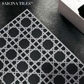 黑白经典 复古编织通体马赛克瓷砖卫生间浴室阳台墙砖餐厅客厅地砖