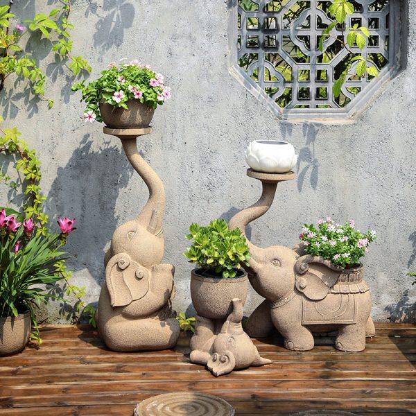 户外大象花盆中式庭院花园院子别墅阳台造景布置景观盆景装饰摆件,家居饰品,户外/庭院摆件,淘宝优惠券,粉丝福利购,淘宝优惠卷