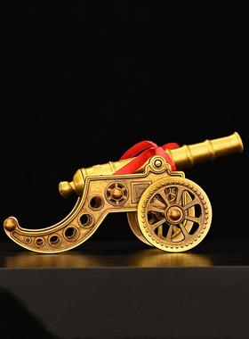 铜炮模型装饰品家庭桌面创意工艺礼品黄铜大炮红大炮铜大炮装饰品