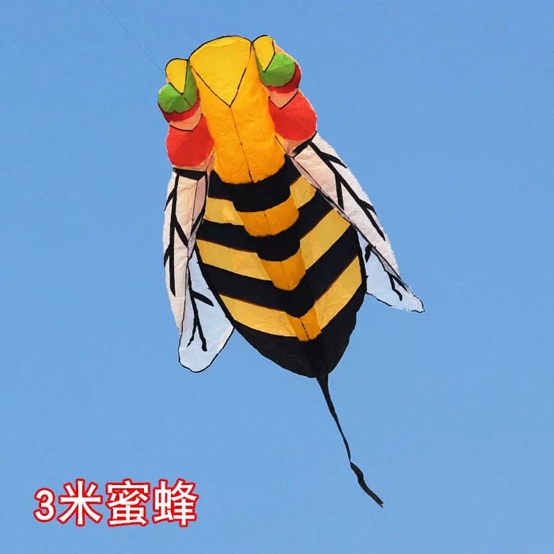 软体蜜蜂小蜂王风筝3d网u红无需组装大人小孩易放飞动物软体风筝