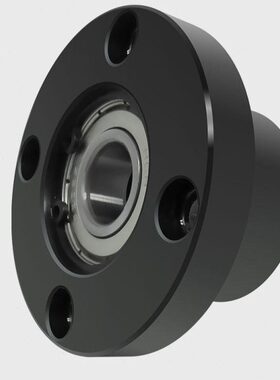 圆法兰轴承座组件带轴承固定座双轴承座45钢发黑BGRBB-6200 BFP01