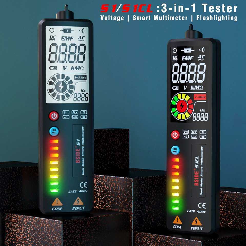 BSIDE ADMS1CL双模式智能大屏显示万用表电笔多用表