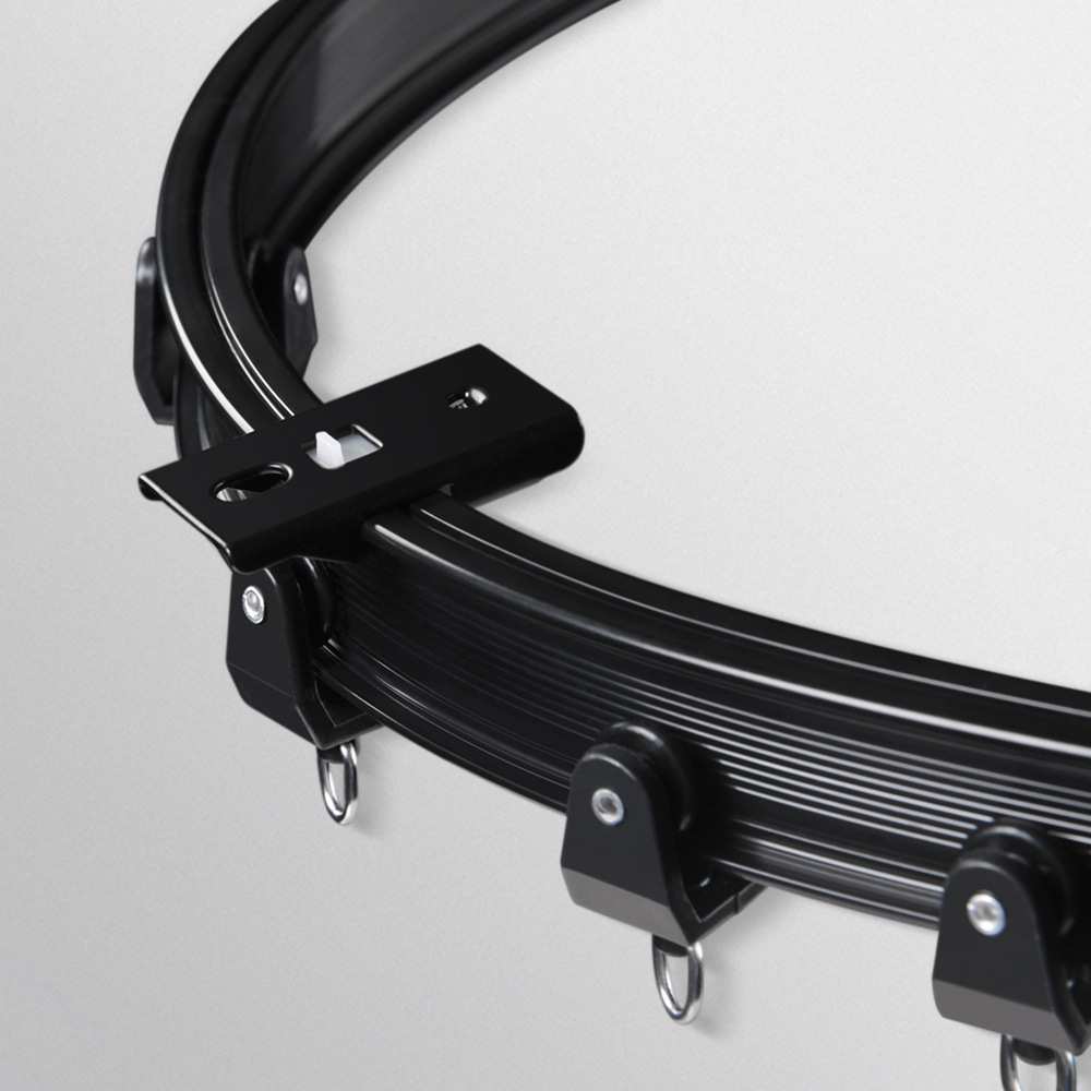 床帘u型轨道隔帘l型轨道可弯曲树脂弧形滑轨阳台飘窗侧装窗帘弯轨