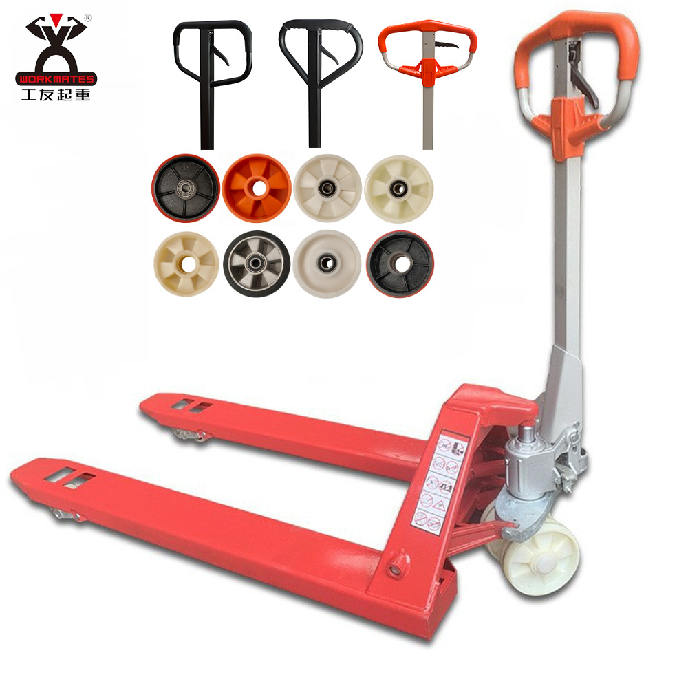 定做 叉车工厂非标1T2t5吨加长短宽窄低放液压镀锌地牛 手动叉车