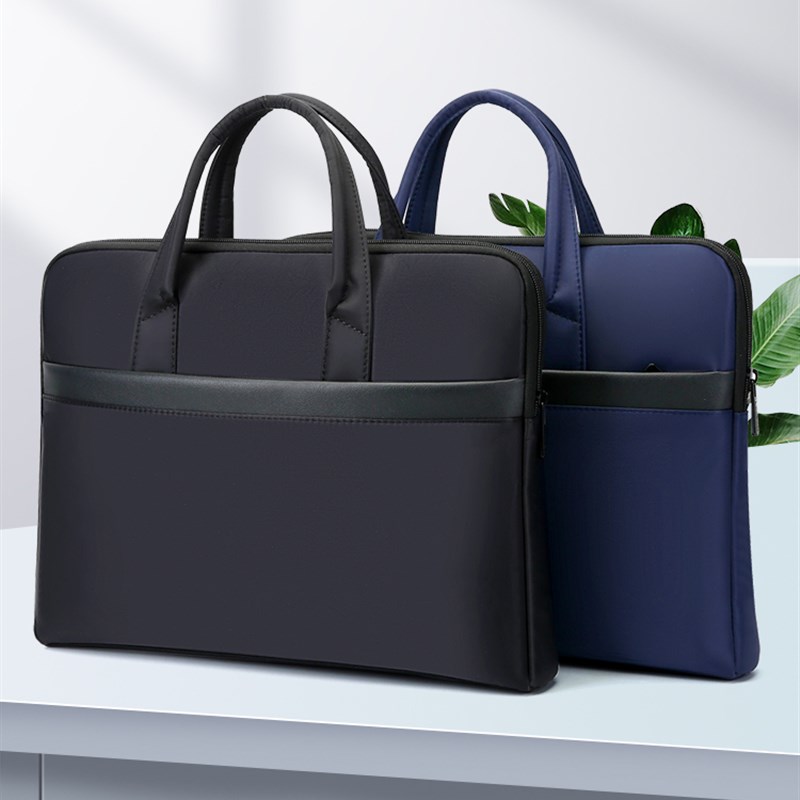 公文包男士文件j袋定制手袋会议袋女士通勤公文包商务牛津布加厚