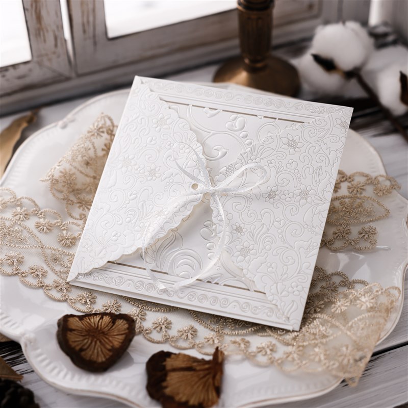 现场回声法国高端覆古浮雕贺卡感N谢祝福忏悔邀请卡