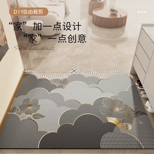 皮革地垫入户门垫2024新款 可擦免洗进门口脚垫家用玄关可裁剪地毯