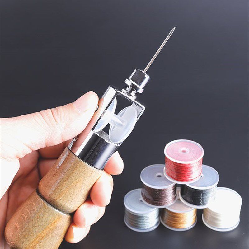 皮革手缝机 直钩锥子皮具手工缝线器工具千枚通diy皮X艺修鞋缝线