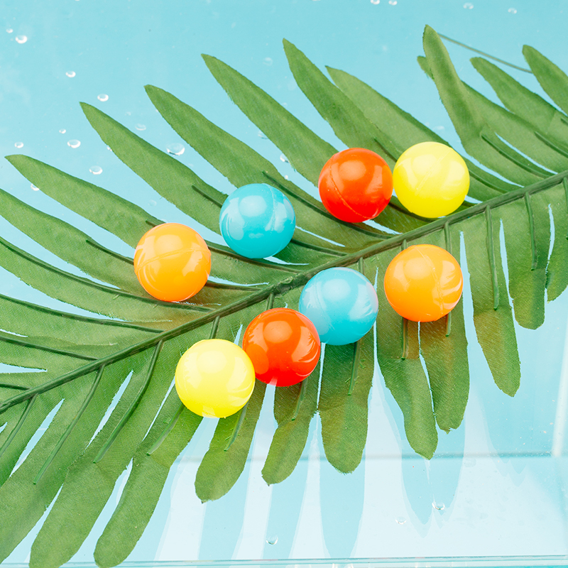 27号弹力球整件 扭蛋机儿童玩具浮水缤纷乐园发光实心混装弹跳球