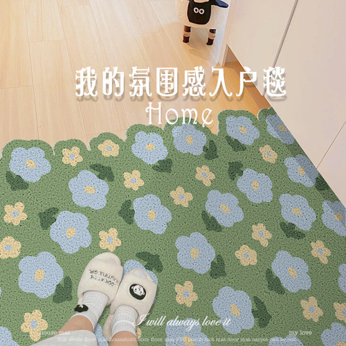 入户门地垫丝圈h进门脚垫入户门垫可擦免洗门口进户可剪裁家用地