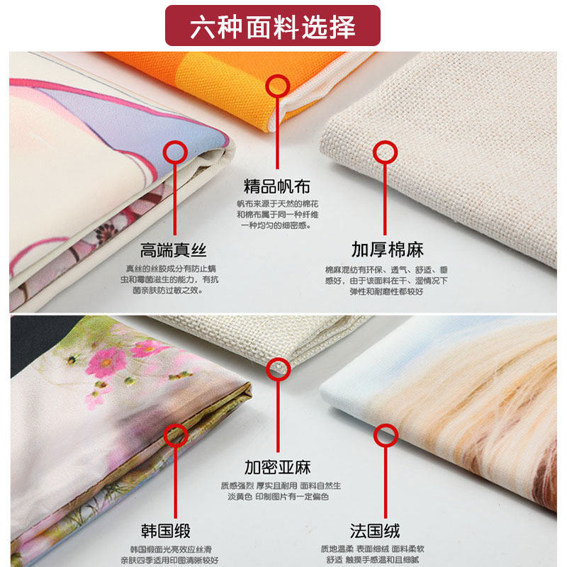 情侣diy抱枕定制来图定做可印照片双面logo靠垫被子两用午睡枕