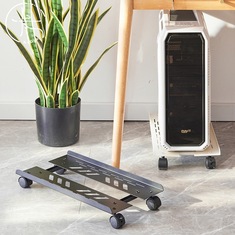 电脑主机托架可移动机箱底座带滑轮支架置物架家用台式办公室托盘