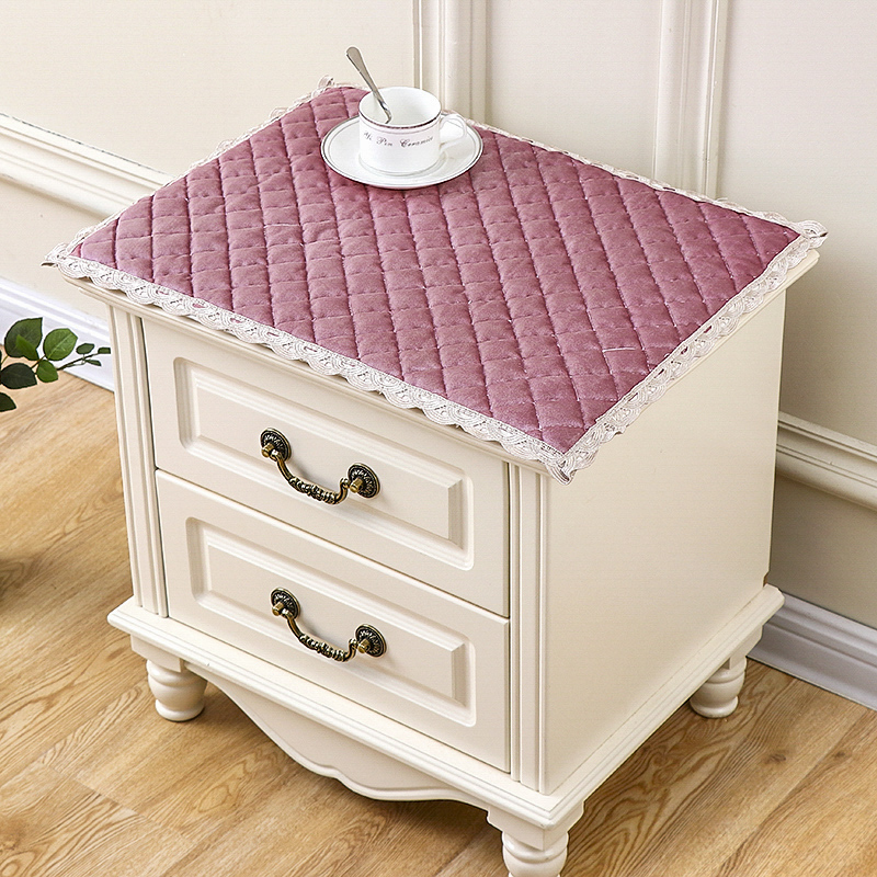 床头柜盖布简约现代欧式卧室布艺防尘小桌布盖巾纯色床头柜布盖布