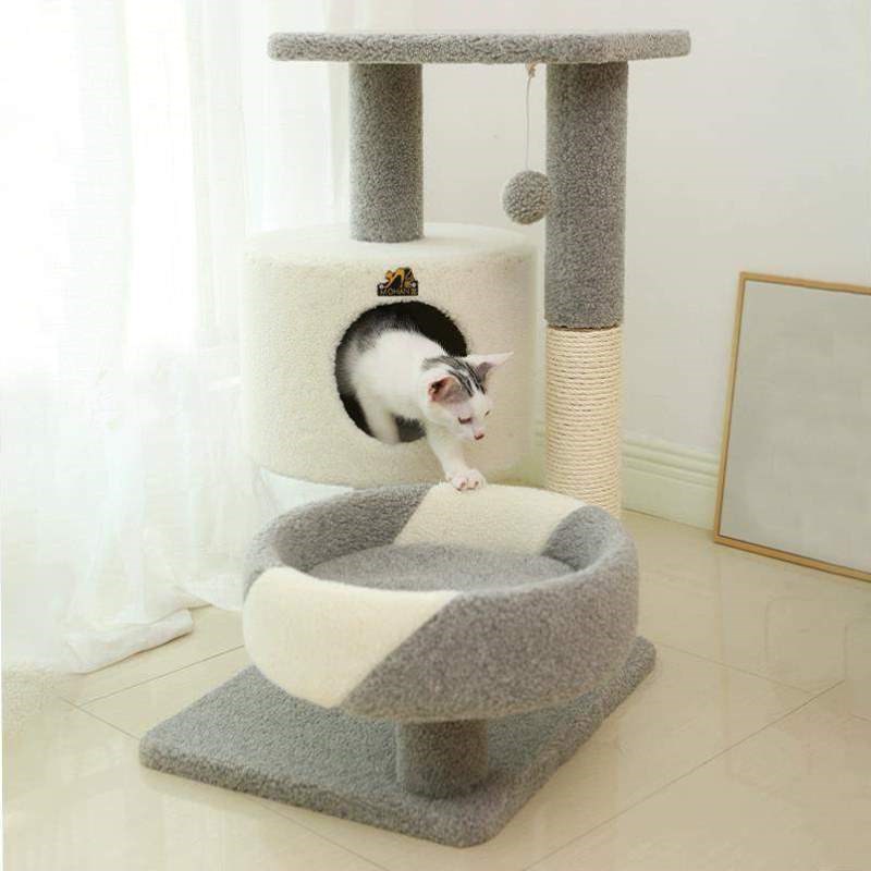 跳台带猫爬猫架剑麻架猫窝猫咪猫咪墨菡用品猫爬架跳板爬小型窝猫