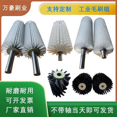 工业毛刷辊/滚筒刷定制小型尼龙丝刷/不锈钢丝R清洗水果刷辊圆柱