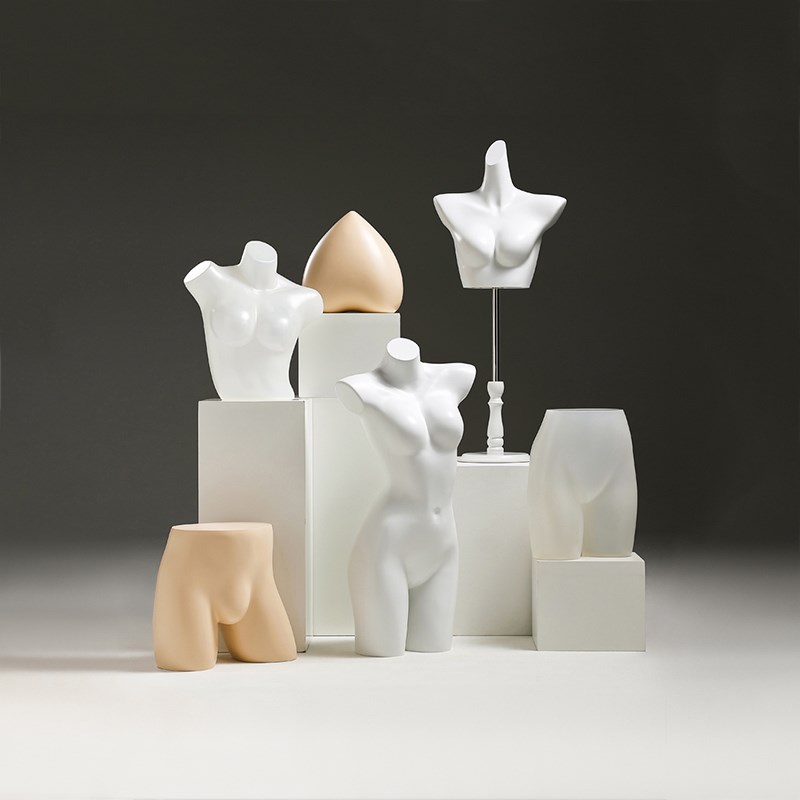 新款服装店内衣模特道具女男半身文胸内裤聚拢胸模人体橱窗陈列展