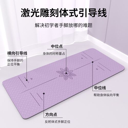 瑜伽垫子女生加宽加厚防滑健身垫男士家用运动减震静音舞蹈垫