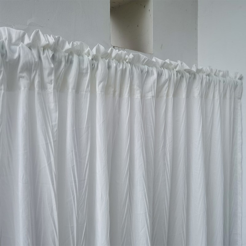 厨房半遮光小窗帘美式半帘短帘免打孔不透人门帘魔术贴半截遮挡帘