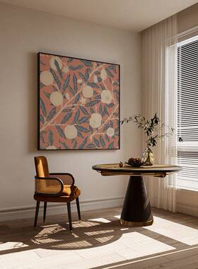 现代轻奢复风抽象植物卧床客头厅玄关装饰室画背景墙壁方型EM-244