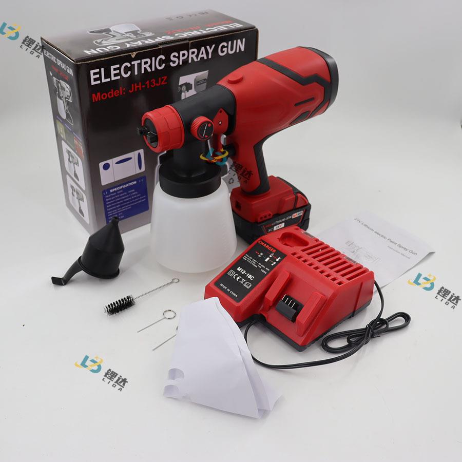 德1伟款喷漆枪大功率喷枪家水壶喷壶用携手持锂式电喷涂枪1便8V充