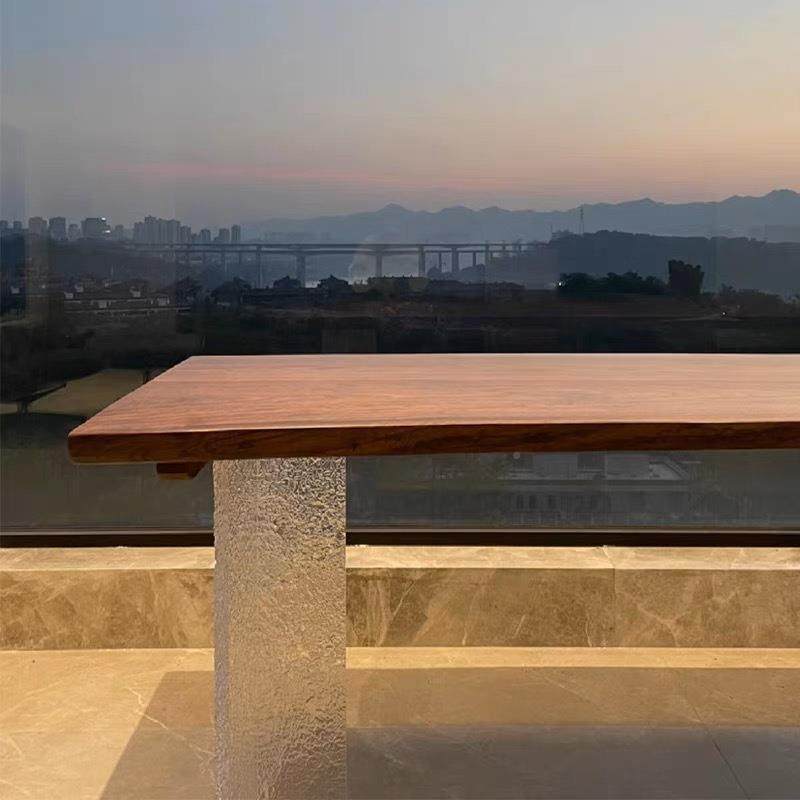 高透明亚克桌腿脚石桌无品牌/头纹加工抛光吧台茶几水浮波纹悬力