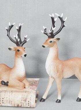 欧式装麋鹿摆件家居创客M-01厅电视柜玄家关桌面饰意居摆件