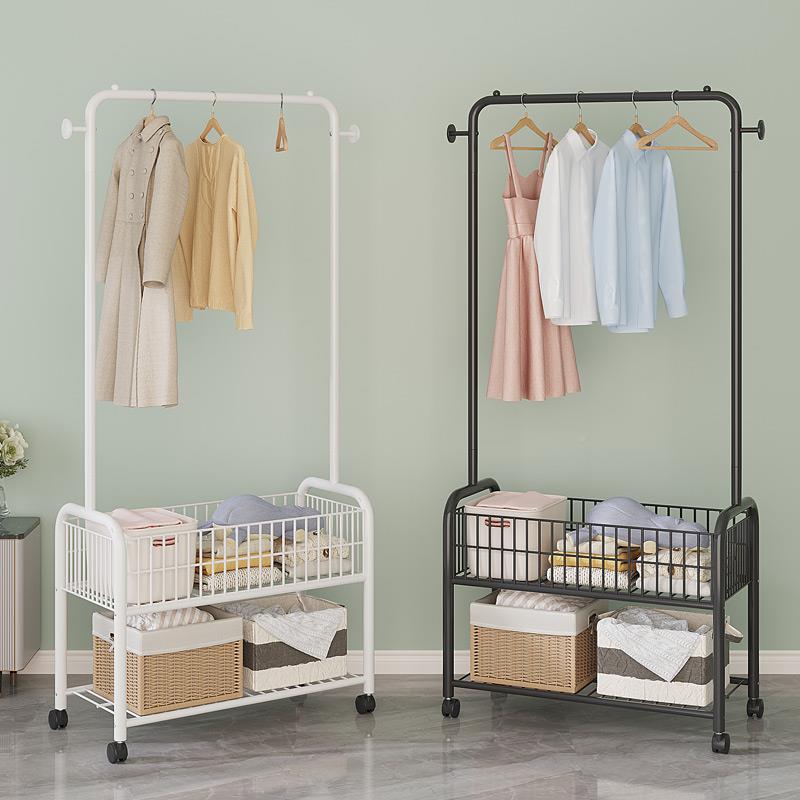 晾衣架地帽架落移动主卧室内挂家用简易宿舍隔夜衣服NMA收纳置衣