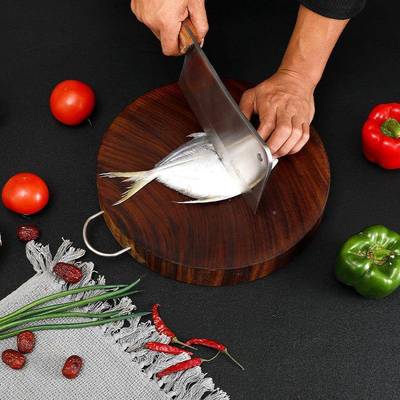 厨木非洲OYR宪木越南砧板商用铁家用房圆形加厚5c菜m墩整木实木菜