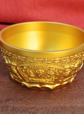 招黄铜貔貅见描述钵聚宝盆摆件黄铜聚财财钱进宝麒麟碗存罐铜碗家
