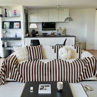 仿毛兔沙发巾冬季沙发盖布全盖沙一发套防20240702尘盖片式沙发毯