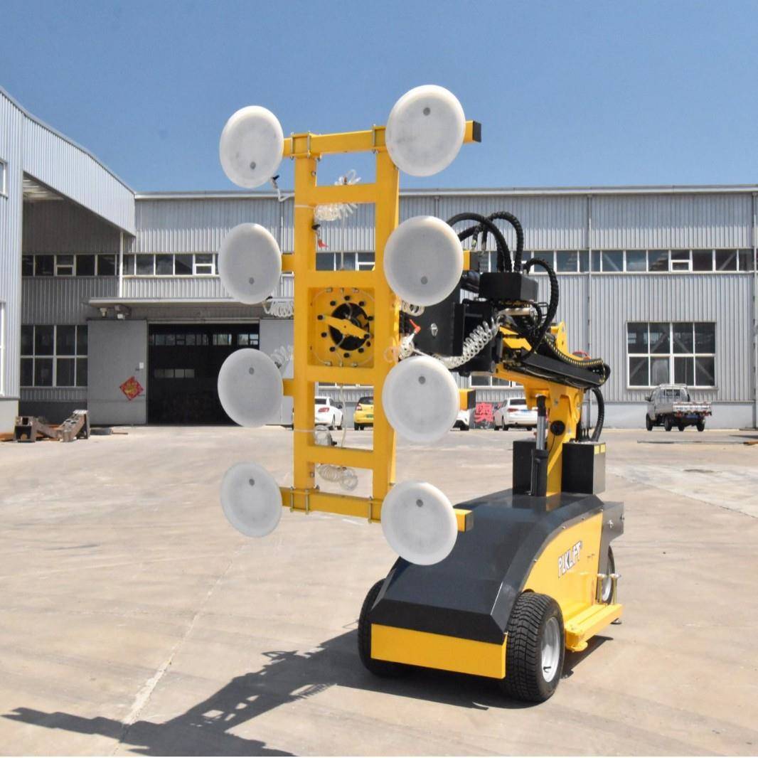 600kg电动玻璃吸盘车真空升降吸吊机幕墙电动旋转玻璃安装搬运车