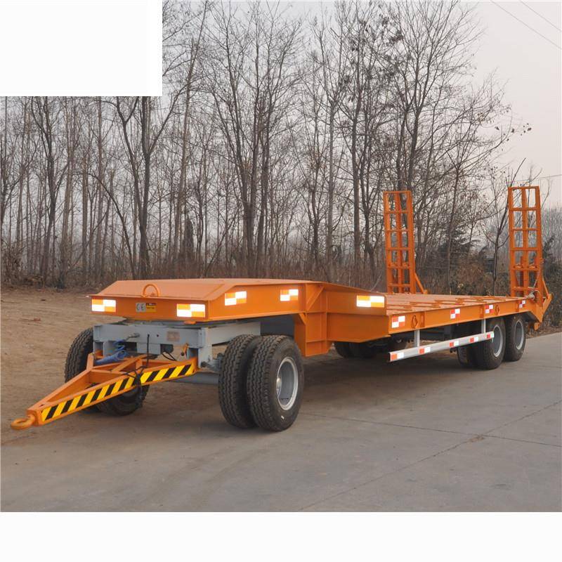 24吨挖掘机拖车全挂车钻井机拖车工具车平板拖车高低板拖车