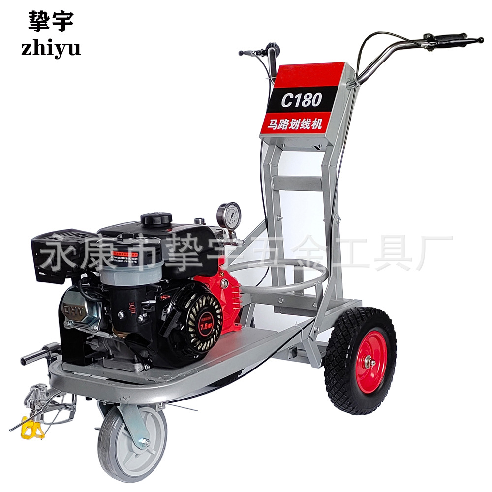 公路划线机手推式冷喷马路道路橡胶跑道停车位油漆画线车标线机