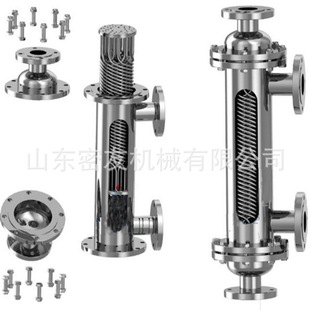 密友新型不锈钢管壳式回流冷却器 乙酸丁酯气体回收螺旋缠绕冷凝
