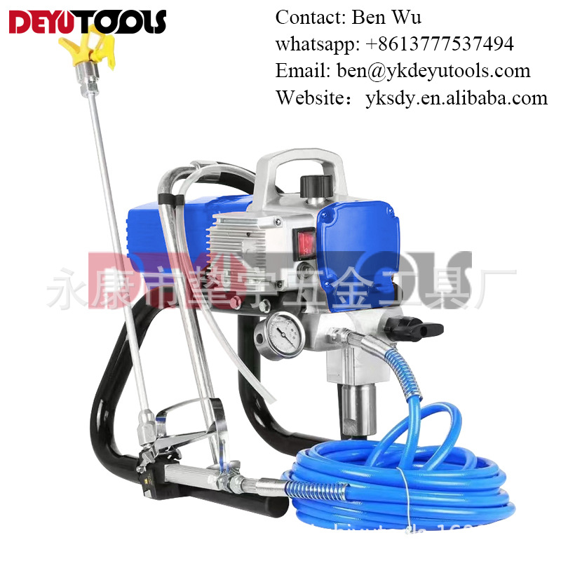 跨境110V220V喷油漆乳胶漆涂料大功率高压无气喷涂机DIY450