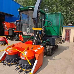 青储机小型履带圆盘收割机山地丘陵农用玉米牧草皇竹草饲料收割机