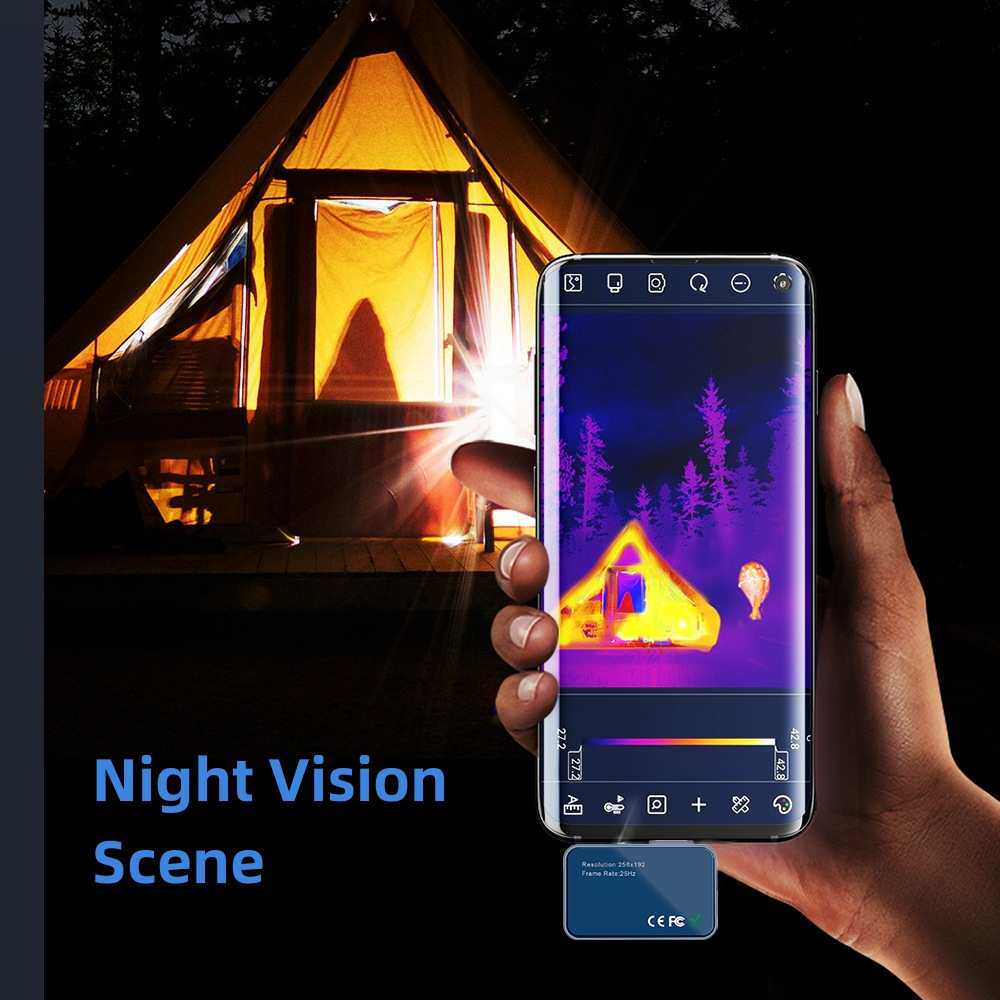 手机热成像仪TOOLTOP T7 256*192 安卓插卡式相机25Hz拍照多语言