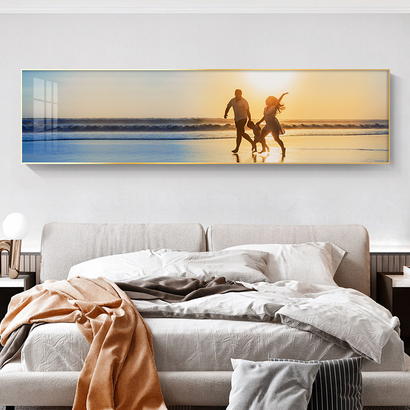 简约卧室床头背景墙装饰画现代主卧客房情侣浪漫挂画房间温馨壁画