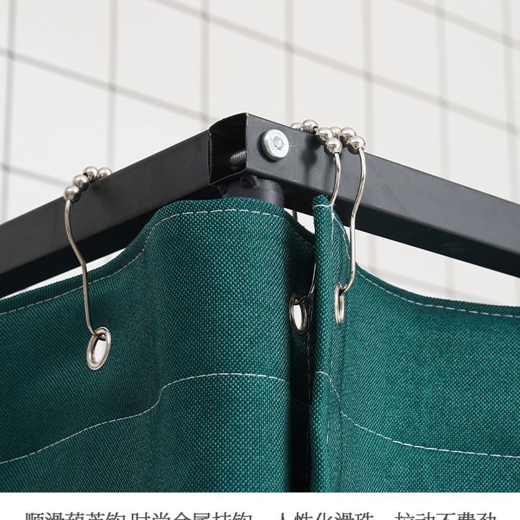 商场服装店可移动试衣间简易落地更衣室换衣间门帘试衣间方形轨道