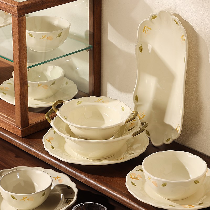 陶瓷饭碗碟盘家用碗筷套装乔迁之喜高档搬家新居餐具新婚结婚礼物