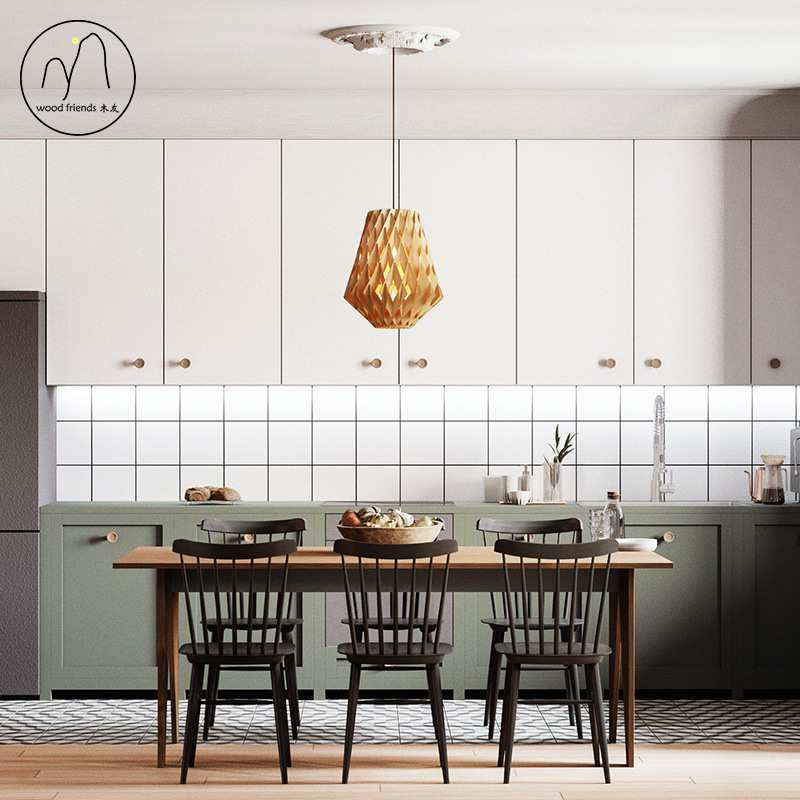 北欧丹麦吊灯设计师创意木艺餐厅灯木质灯具原木个性宴会厅造型灯