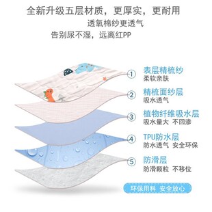 婴儿防水纯棉水洗隔尿新生儿透气防渗宝宝尿布婴儿用品夏季