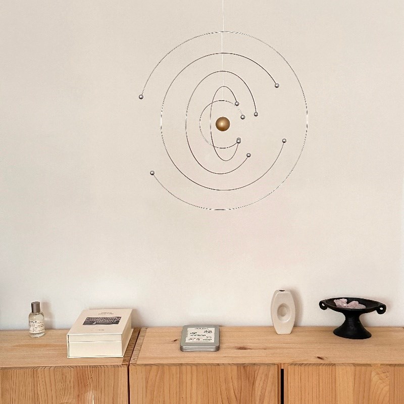 lifestyle室内动态平衡挂饰 宇宙原子吊饰风铃悬挂饰品 咖啡厅