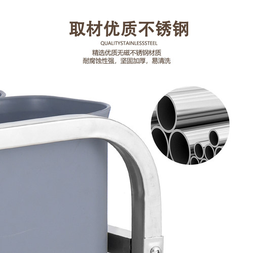 餐饮收集车收餐车带垃圾桶酒店三层推车撤餐车收碗车塑料餐厅饭店