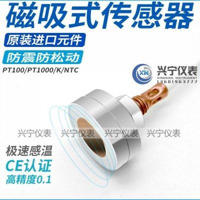 PT100温度传感器铂热电阻强磁吸式方便安装三四线探头PT1000防水,五金/工具,热电阻,淘宝优惠券,粉丝福利购,淘宝优惠卷