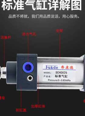 SC32标准气缸小型气动大全25-50-75/100-125-150-200-250X300*500